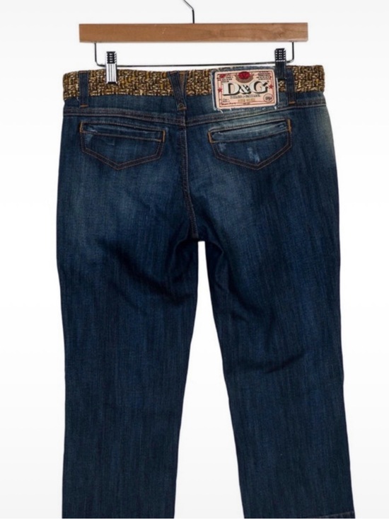 D&G Denim - Dolce & Gabbana y2k capri jeans with Patterned Waistband